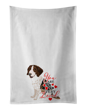 Load image into Gallery viewer, Beagle Tricolor Mottled so Loved White Kitchen Towel Set of 2