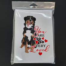 Load image into Gallery viewer, Bernese Mountain Dog #1 so Loved Greeting Cards -  Blank Note Cards – 8-Pack of Artist-Designed Cards with Envelopes