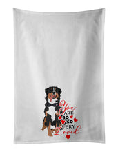 Load image into Gallery viewer, Bernese Mountain Dog #1 so Loved White Kitchen Towel Set of 2