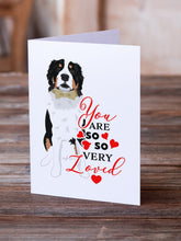 Load image into Gallery viewer, Bernese Mountain Dog #2 so Loved Greeting Cards -  Blank Note Cards – 8-Pack of Artist-Designed Cards with Envelopes