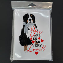 Load image into Gallery viewer, Bernese Mountain Dog #3 so Loved Greeting Cards -  Blank Note Cards – 8-Pack of Artist-Designed Cards with Envelopes