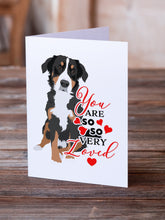 Load image into Gallery viewer, Bernese Mountain Dog Puppy #2 so Loved Greeting Cards -  Blank Note Cards – 8-Pack of Artist-Designed Cards with Envelopes
