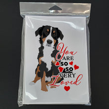 Load image into Gallery viewer, Bernese Mountain Dog Puppy #2 so Loved Greeting Cards -  Blank Note Cards – 8-Pack of Artist-Designed Cards with Envelopes