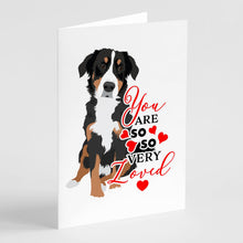 Load image into Gallery viewer, Bernese Mountain Dog Puppy #2 so Loved Greeting Cards -  Blank Note Cards – 8-Pack of Artist-Designed Cards with Envelopes