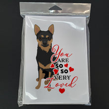 Load image into Gallery viewer, Chihuahua Black and Tan #1 so Loved Greeting Cards -  Blank Note Cards – 8-Pack of Artist-Designed Cards with Envelopes