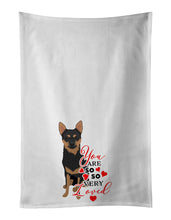 Load image into Gallery viewer, Chihuahua Black and Tan #1 so Loved White Kitchen Towel Set of 2
