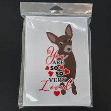 Load image into Gallery viewer, Chihuahua Chocolate #2 so Loved Greeting Cards -  Blank Note Cards – 8-Pack of Artist-Designed Cards with Envelopes