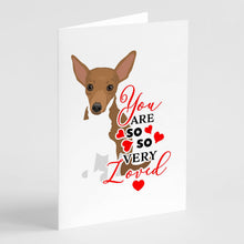 Load image into Gallery viewer, Chihuahua Chocolate and White #1 so Loved Greeting Cards -  Blank Note Cards – 8-Pack of Artist-Designed Cards with Envelopes