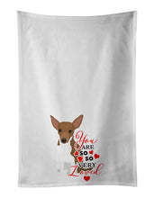 Load image into Gallery viewer, Chihuahua Chocolate and White #1 so Loved White Kitchen Towel Set of 2