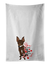 Load image into Gallery viewer, Chihuahua Chocolate and White #2 so Loved White Kitchen Towel Set of 2