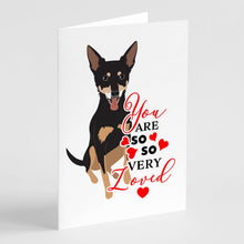 Load image into Gallery viewer, Chihuahua Tricolor #1 so Loved Greeting Cards -  Blank Note Cards – 8-Pack of Artist-Designed Cards with Envelopes