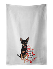 Load image into Gallery viewer, Chihuahua Tricolor #1 so Loved White Kitchen Towel Set of 2