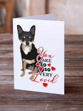 Load image into Gallery viewer, Chihuahua Tricolor #2 so Loved Greeting Cards -  Blank Note Cards – 8-Pack of Artist-Designed Cards with Envelopes
