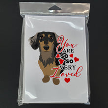 Load image into Gallery viewer, Dachshund Black and Tan #4 so Loved Greeting Cards -  Blank Note Cards – 8-Pack of Artist-Designed Cards with Envelopes