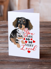 Load image into Gallery viewer, Dachshund Dapple #1 so Loved Greeting Cards -  Blank Note Cards – 8-Pack of Artist-Designed Cards with Envelopes