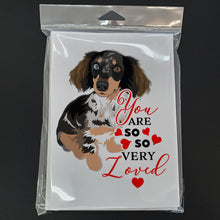 Load image into Gallery viewer, Dachshund Dapple #1 so Loved Greeting Cards -  Blank Note Cards – 8-Pack of Artist-Designed Cards with Envelopes