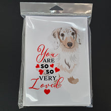Load image into Gallery viewer, Dachshund Dapple #2 so Loved Greeting Cards -  Blank Note Cards – 8-Pack of Artist-Designed Cards with Envelopes