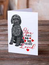 Load image into Gallery viewer, Doodle Black #2 so Loved Greeting Cards -  Blank Note Cards – 8-Pack of Artist-Designed Cards with Envelopes