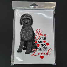 Load image into Gallery viewer, Doodle Black #2 so Loved Greeting Cards -  Blank Note Cards – 8-Pack of Artist-Designed Cards with Envelopes