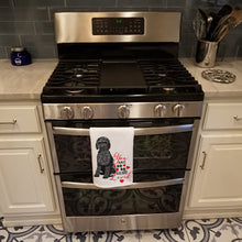 Load image into Gallery viewer, Doodle Black #2 so Loved White Kitchen Towel Set of 2