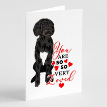Load image into Gallery viewer, Doodle Black and White #2 so Loved Greeting Cards -  Blank Note Cards – 8-Pack of Artist-Designed Cards with Envelopes