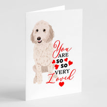 Load image into Gallery viewer, Doodle Cream #1 so Loved Greeting Cards -  Blank Note Cards – 8-Pack of Artist-Designed Cards with Envelopes