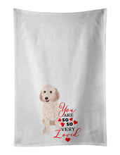 Load image into Gallery viewer, Doodle Cream #3 so Loved White Kitchen Towel Set of 2