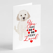 Load image into Gallery viewer, Doodle Cream #4 so Loved Greeting Cards -  Blank Note Cards – 8-Pack of Artist-Designed Cards with Envelopes