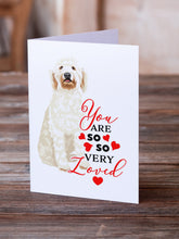 Load image into Gallery viewer, Doodle Cream #6 so Loved Greeting Cards -  Blank Note Cards – 8-Pack of Artist-Designed Cards with Envelopes