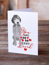 Load image into Gallery viewer, Doodle Silver #1 so Loved Greeting Cards -  Blank Note Cards – 8-Pack of Artist-Designed Cards with Envelopes