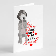 Load image into Gallery viewer, Doodle Silver #1 so Loved Greeting Cards -  Blank Note Cards – 8-Pack of Artist-Designed Cards with Envelopes