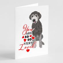 Load image into Gallery viewer, Doodle Silver #2 so Loved Greeting Cards -  Blank Note Cards – 8-Pack of Artist-Designed Cards with Envelopes