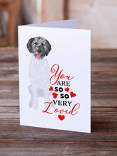 Load image into Gallery viewer, Doodle Silver #3 so Loved Greeting Cards -  Blank Note Cards – 8-Pack of Artist-Designed Cards with Envelopes