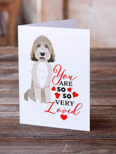 Load image into Gallery viewer, Doodle Tricolor #1 so Loved Greeting Cards -  Blank Note Cards – 8-Pack of Artist-Designed Cards with Envelopes