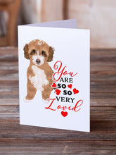 Load image into Gallery viewer, Doodle Tricolor #2 so Loved Greeting Cards -  Blank Note Cards – 8-Pack of Artist-Designed Cards with Envelopes