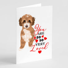 Load image into Gallery viewer, Doodle Tricolor #2 so Loved Greeting Cards -  Blank Note Cards – 8-Pack of Artist-Designed Cards with Envelopes