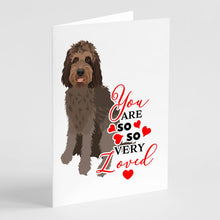 Load image into Gallery viewer, Doodle Tricolor #3 so Loved Greeting Cards -  Blank Note Cards – 8-Pack of Artist-Designed Cards with Envelopes