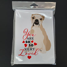 Load image into Gallery viewer, English Bulldog Fawn Puppy so Loved Greeting Cards -  Blank Note Cards – 8-Pack of Artist-Designed Cards with Envelopes