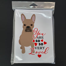 Load image into Gallery viewer, French Bulldog Cream so Loved Greeting Cards -  Blank Note Cards – 8-Pack of Artist-Designed Cards with Envelopes