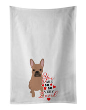 Load image into Gallery viewer, French Bulldog Cream so Loved White Kitchen Towel Set of 2