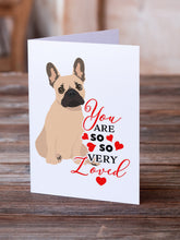 Load image into Gallery viewer, French Bulldog Fawn #1 so Loved Greeting Cards -  Blank Note Cards – 8-Pack of Artist-Designed Cards with Envelopes