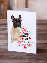 Load image into Gallery viewer, French Bulldog Fawn #3 so Loved Greeting Cards -  Blank Note Cards – 8-Pack of Artist-Designed Cards with Envelopes