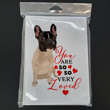 Load image into Gallery viewer, French Bulldog Fawn #3 so Loved Greeting Cards -  Blank Note Cards – 8-Pack of Artist-Designed Cards with Envelopes