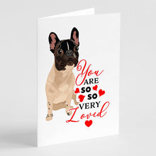 Load image into Gallery viewer, French Bulldog Fawn #3 so Loved Greeting Cards -  Blank Note Cards – 8-Pack of Artist-Designed Cards with Envelopes