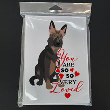 Load image into Gallery viewer, German Shepherd Puppy so Loved Greeting Cards -  Blank Note Cards – 8-Pack of Artist-Designed Cards with Envelopes