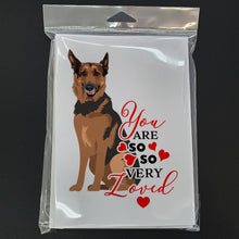 Load image into Gallery viewer, German Shepherd Red Sable so Loved Greeting Cards -  Blank Note Cards – 8-Pack of Artist-Designed Cards with Envelopes