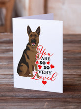 Load image into Gallery viewer, German Shepherd Black and Tan #2 so Loved Greeting Cards -  Blank Note Cards – 8-Pack of Artist-Designed Cards with Envelopes