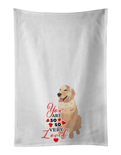Load image into Gallery viewer, Golden Retriever Fawn #1 so Loved White Kitchen Towel Set of 2