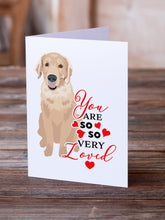 Load image into Gallery viewer, Golden Retriever Fawn #2 so Loved Greeting Cards -  Blank Note Cards – 8-Pack of Artist-Designed Cards with Envelopes
