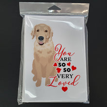 Load image into Gallery viewer, Golden Retriever Fawn #2 so Loved Greeting Cards -  Blank Note Cards – 8-Pack of Artist-Designed Cards with Envelopes